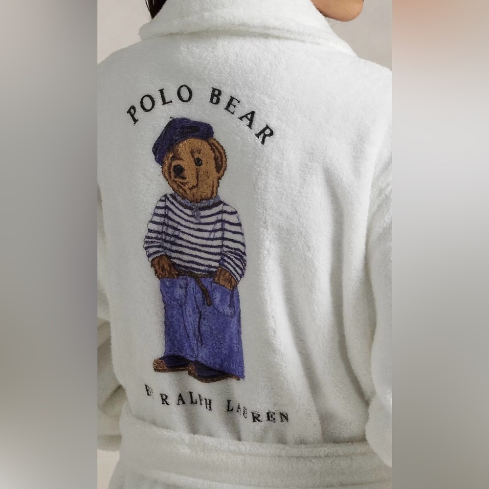 Polo Ralph Lauren - Printed Back Terry Robe- Beret Bear- sz: S/M NWT